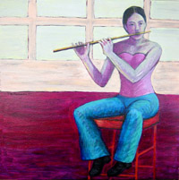 "Girl with Flute"  
